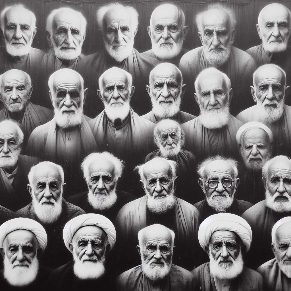 عکس های بسیار قدیمی دسته جمعی از پیرمردهای مختلف