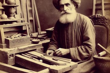 مغازه نجاری در تهران قدیم
